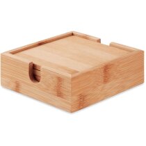 Set de 4 posavasos de bambú Mendi