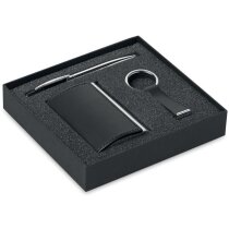 Estuche de regalo con 3 piezas en negro personalizado