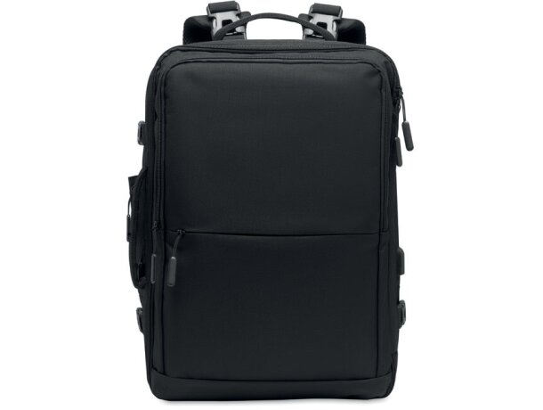 Mochila 600D RPET Sophis Negro detalle 1