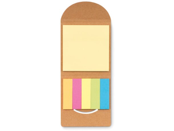 Set bloc y notas adhesivas corcho con solapa Beige detalle 1