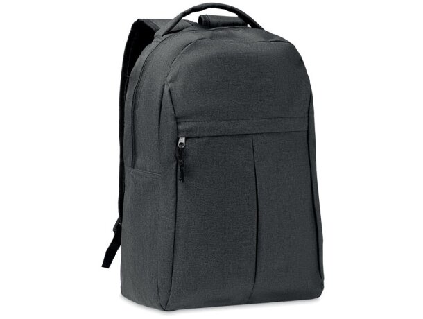Mochilas infantiles personalizables rPET 600D Siena Negro detalle 6