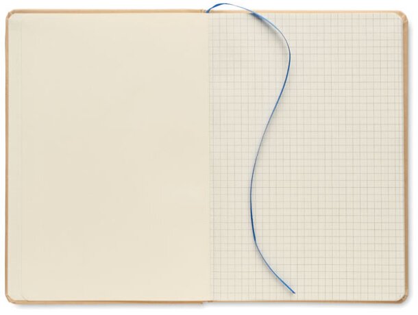 Libreta con banda elastica para empresas cartón reciclado Everwrite Azul detalle 3