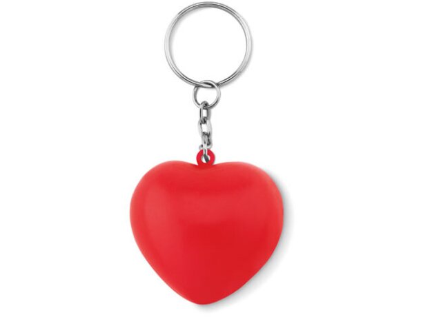 Llaveros de corazon corporativo de pu Lovy Ring Rojo detalle 1
