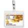 Porta credencial con clip de bolsillo plástico Clipbadge Violeta detalle 2