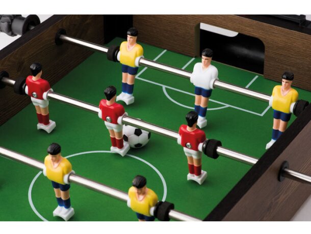Mini futbolines publicitarios de madera de sobremesa Plata detalle 2