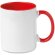 Taza de cerámica especial sublimación con asa de color personalizada roja