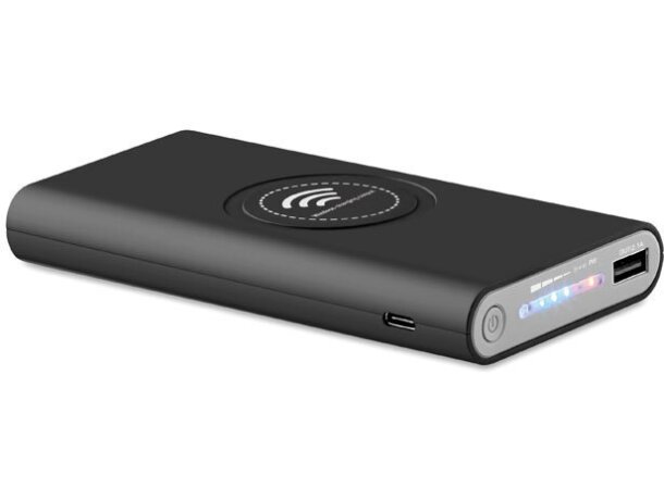 Batería externa personalizable Vigor carga inalámbrica 8000 mAh Negro detalle 6
