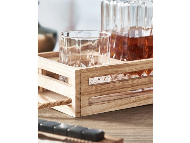 Set de whisky Bigwhisk Madera detalle 1