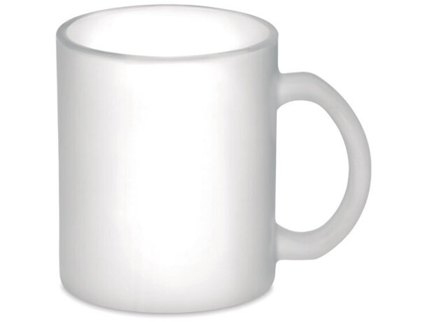 Taza para bodas para regalar Sublimatt cristal glaseado 300 ml Blanco transparente detalle 3