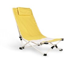 Silla cómoda para la playa amarilla Silla cómoda para la playa amarilla