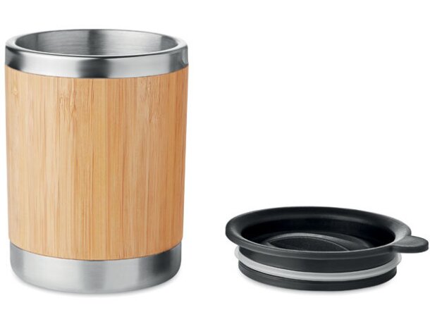 Vaso de acero inox. Lokka Madera detalle 2