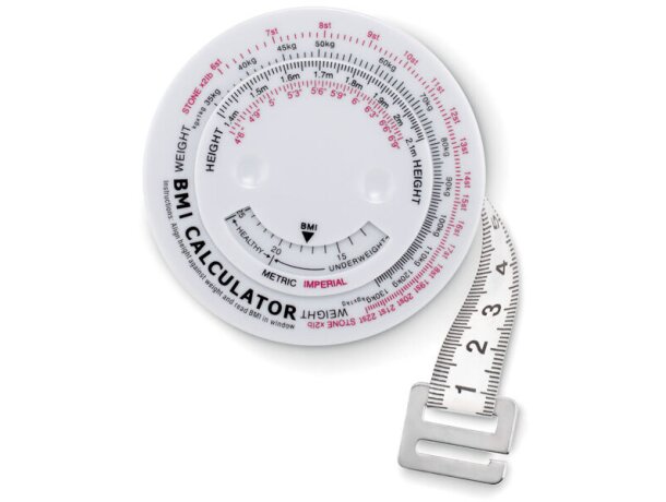 Cinta métrica para publicidad en plástico Measure It Blanco detalle 2