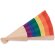 Abanico de madera Rainbow Bowfan plata