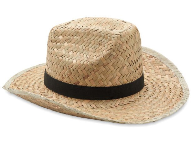 Sombrero de vaquero de paja Texas Beige detalle 4