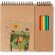 Set de cuaderno y lápices personalizado beige