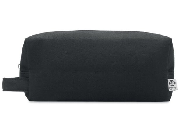 Neceser cremallera de canvas orgánico 220 g/m2 BIA Negro detalle 2