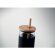 Vaso de cristal borosilicato con funda de silicona 450ml Strass Negro detalle 5