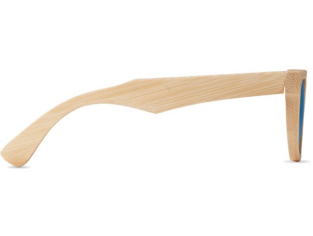 Gafas de sol para merchandising de lentes de espejo bambu Madera detalle 1