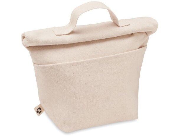 Bolsas térmicas con cierre rolltop y asa de transporte algodón reciclado Recoba Beige detalle 4