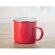 Taza de metal esmaltado 350 ml Plateado Rojo detalle 4