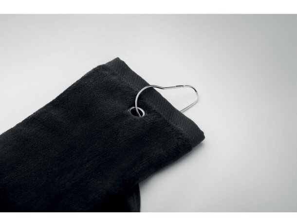 Toalla de baño promocional para carrito de golf algodón Negro detalle 4