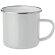 Taza de metal esmaltado 350 ml Plateado Blanco