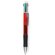 Bolígrafo con cuatro colores personalizado rojo transparente