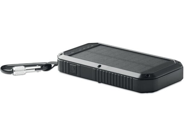 Cargador solar de 8000 mAh Powereight Negro detalle 5