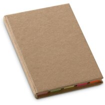 Set de notas adhesivas en cartón reciclado personalizada beige Set de notas adhesivas en cartón reciclado personalizada beige