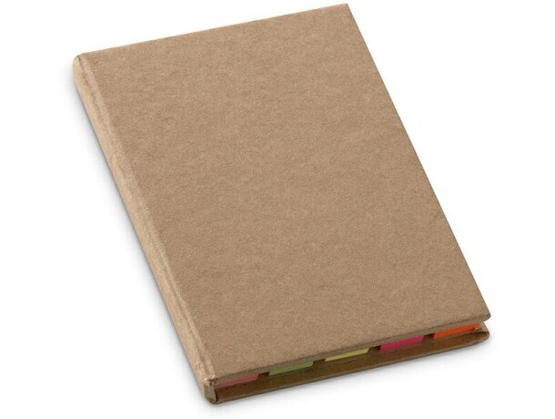 Set de notas adhesivas en cartón reciclado personalizada beige Set de notas adhesivas en cartón reciclado personalizada beige