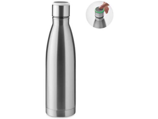 Botella termica personalizada Dereo con recordatorio inteligente Plateado mate detalle 4