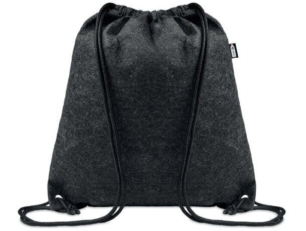 Bolsa cuerdas de fieltro Indico Gris oscuro detalle 3