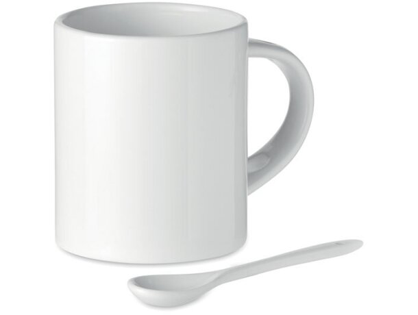 Taza cerámica subli. 300ml Sublim Spoon Blanco detalle 3