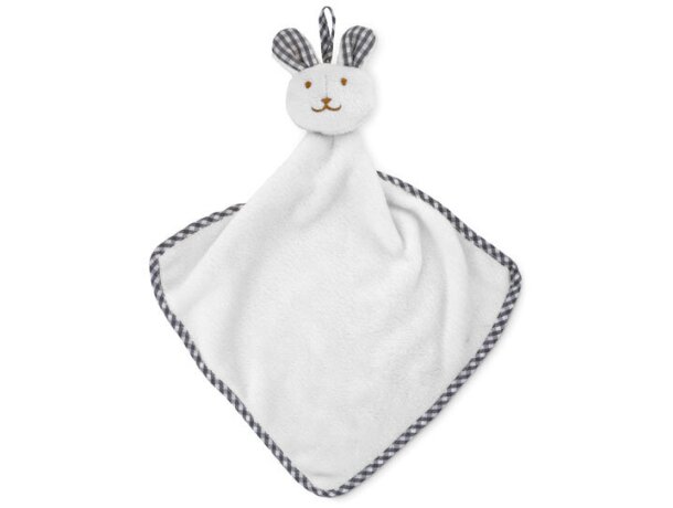 Doudou Hug Me terciopelo PET blanco 31x37 cm para bebés Blanco detalle 3