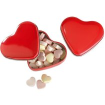 Caja forma de corazón con caramelos roja Caja forma de corazón con caramelos roja