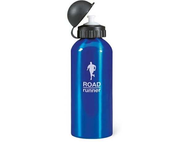 Bidón de agua personalizado de metal 600 ml barato azul