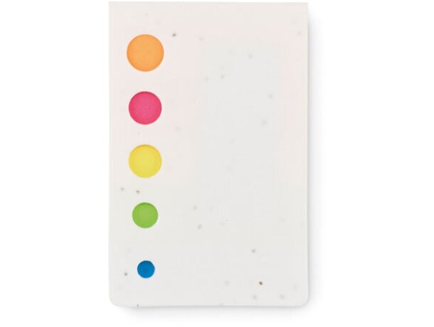 Notas adhesivas personalizables con tapa con semillas Memo Seed Blanco detalle 3
