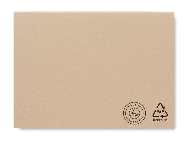 Bloc de notas con cubierta suave de papel reciclado Moui Beige detalle 1