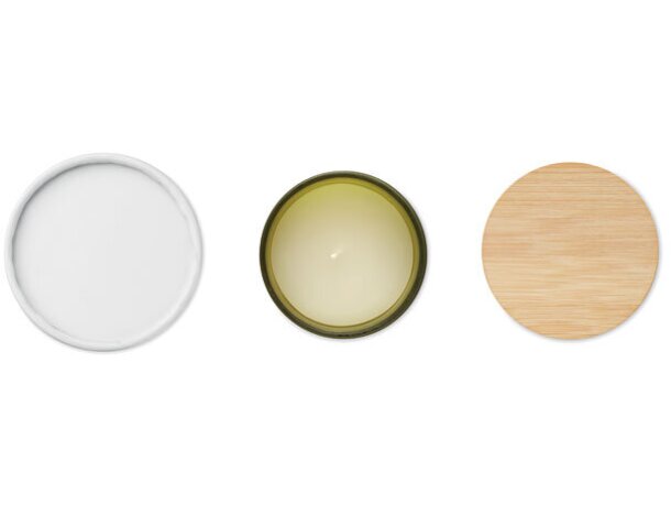 Vela de cristal aromas a elegir tamaño grande Verde detalle 18