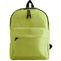 Mochila lisa con bolsillo exterior grabada negra Mochila lisa con bolsillo exterior grabada negra