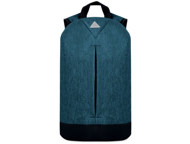 Mochila infantil poliéster 600D jaspeada correas acolchadas Azul detalle 3