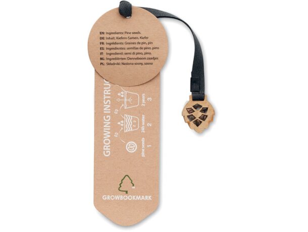 Marca páginas pino Growbookmark™ Beige detalle 2