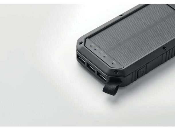 Cargador solar de 8000 mAh Powereight Negro detalle 5