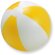 Balón clásico hinchable de playa amarillo con logo