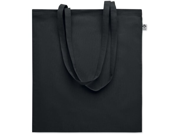 Bolsa ONEL algodón orgánico 180 gr asas largas con tu logo Azul celeste detalle 19