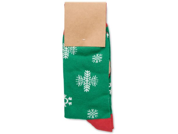 Par de calcetines de Navidad M Joyful M Verde detalle 9