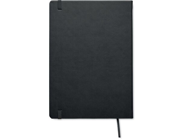 Libretas con banda elastica en pu Negro detalle 1