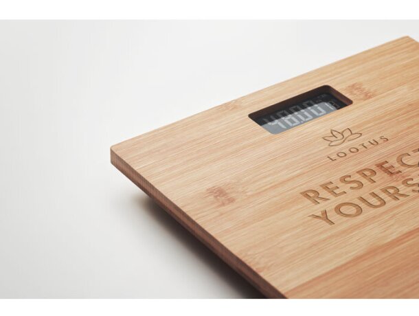 Báscula de baño de bambú Pesa Scale personalizado