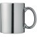 Taza de café personalizada barata Holly clásica cerámica metálica 300 ml Plateado brillante detalle 1