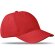 Gorra de beisbol con 6 paneles roja merchandising